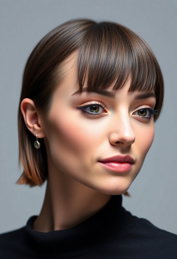 micro bangs for heart shaped faces