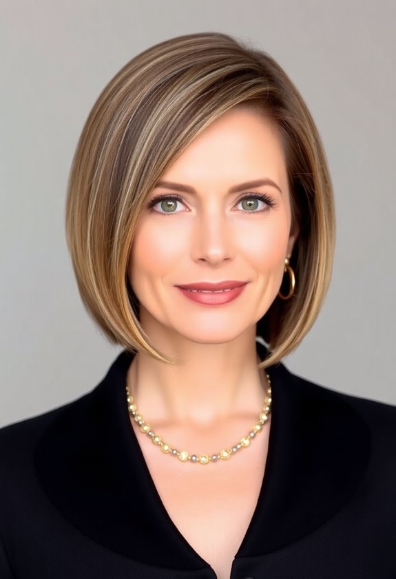 modern graduated bob hairstyle