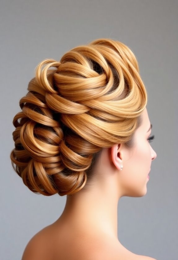 pineapple crown updo style
