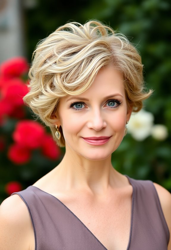 playful soft curly pixie