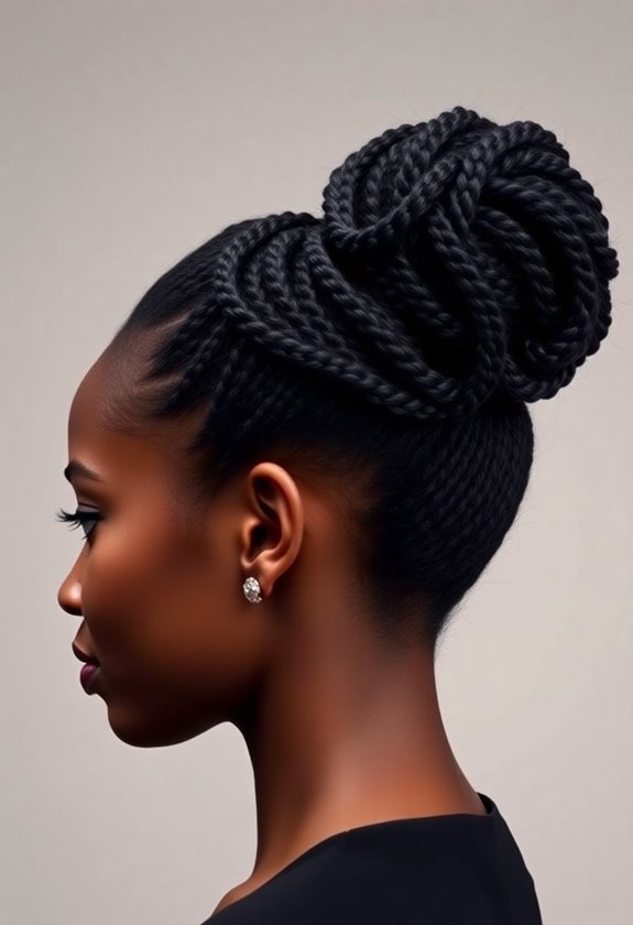 protective twisted bun style