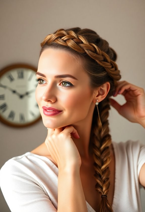 quick and easy braided crown