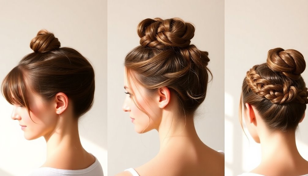 quick and easy bun styles
