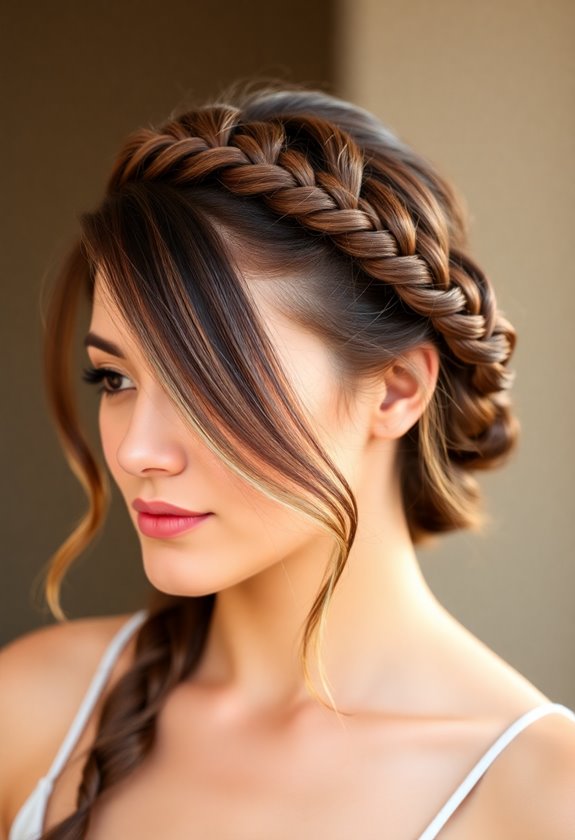 quick and elegant crown braid