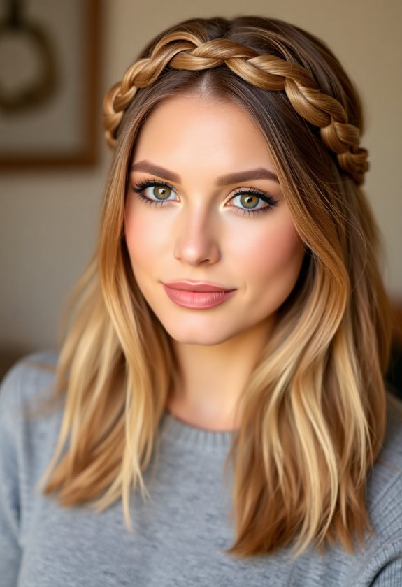 quick polished braided headband