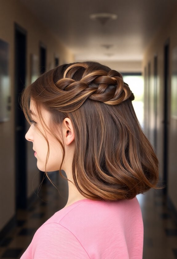 quick stylish crown hairstyle