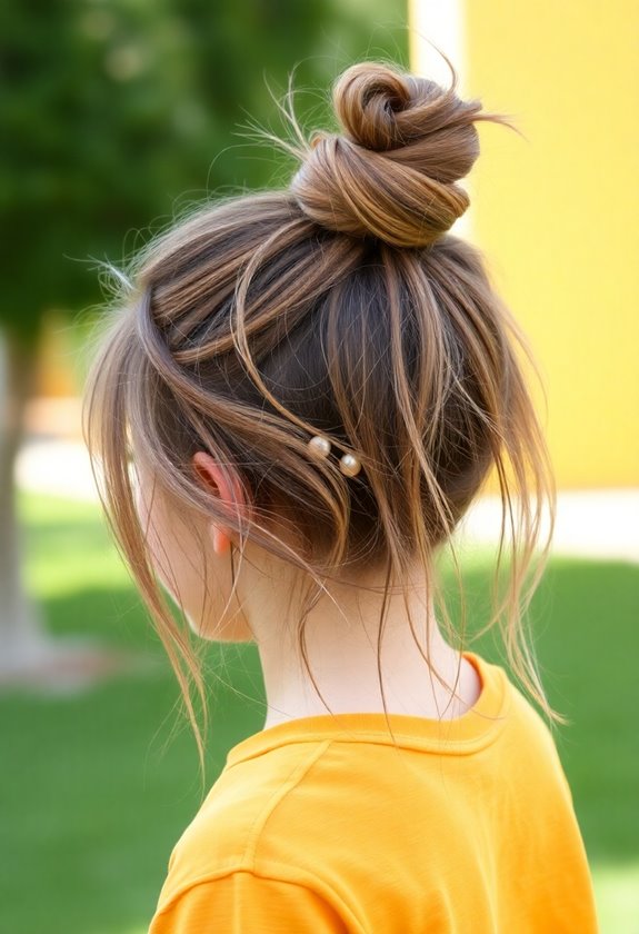 quick stylish messy bun