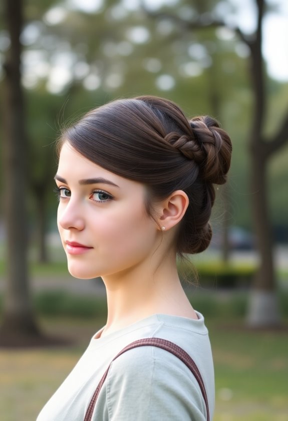 quick stylish twisted updo