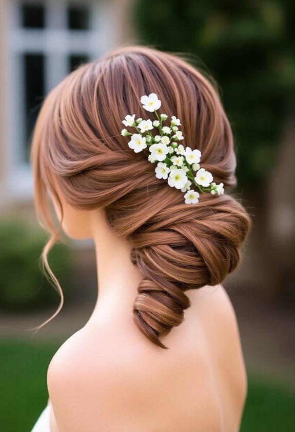 relaxed low chignon hairstyle