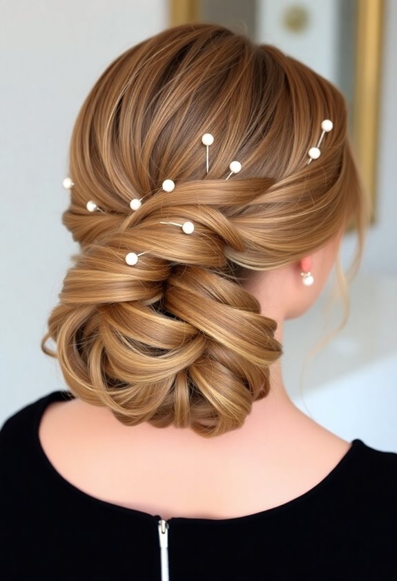 romantic low bun hairstyle