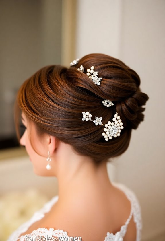 sculptural high bun elegance