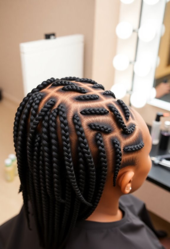 section hair for micro braids