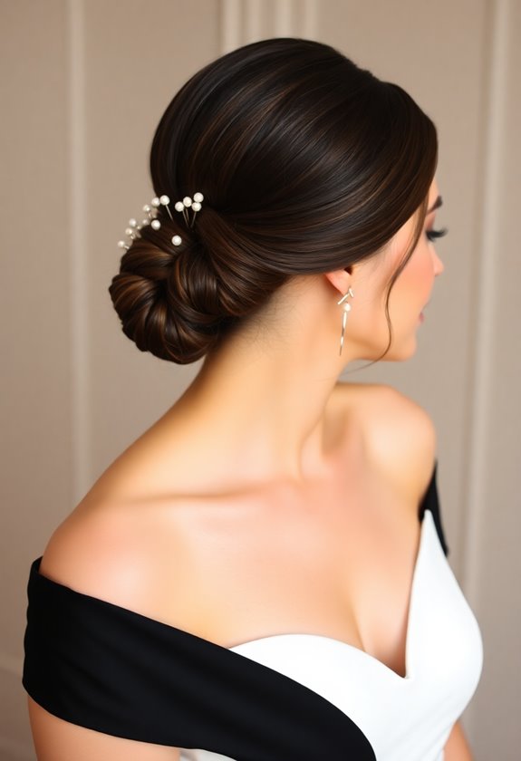sleek low bun elegance
