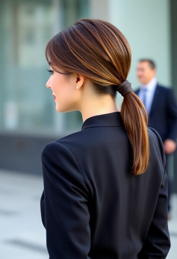 sleek low ponytail tutorial