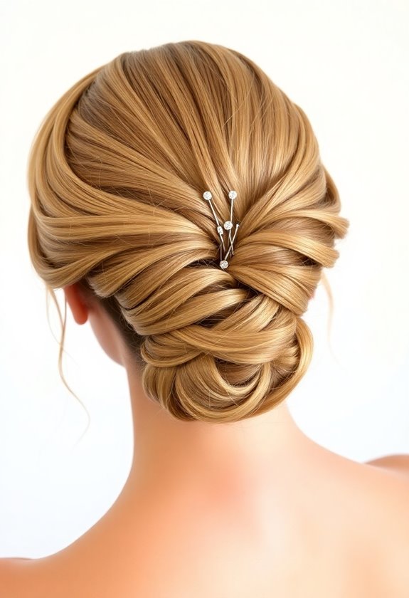 sophisticated braided bun hairstyle