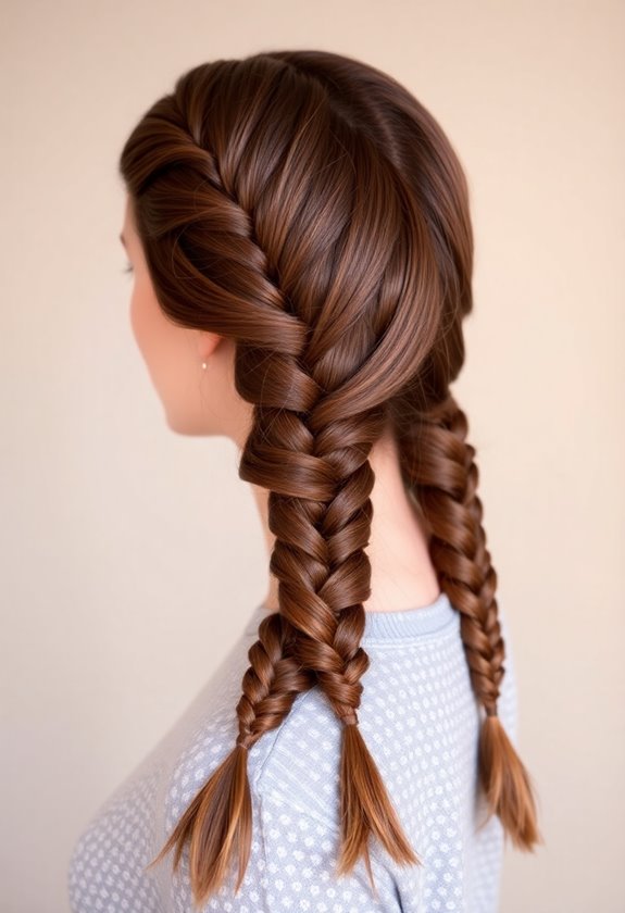 stylish practical double dutch braids