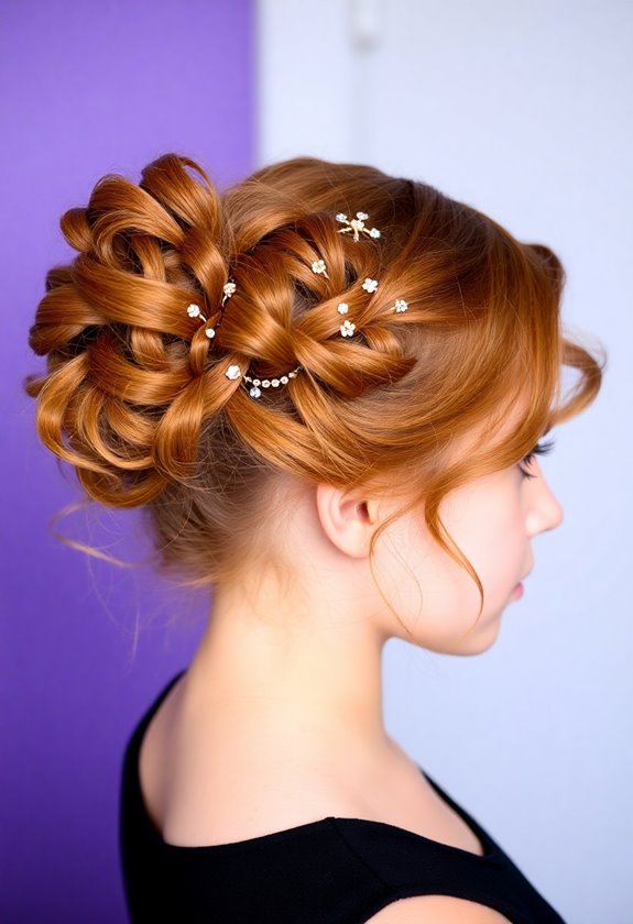 stylish twist and pin updo