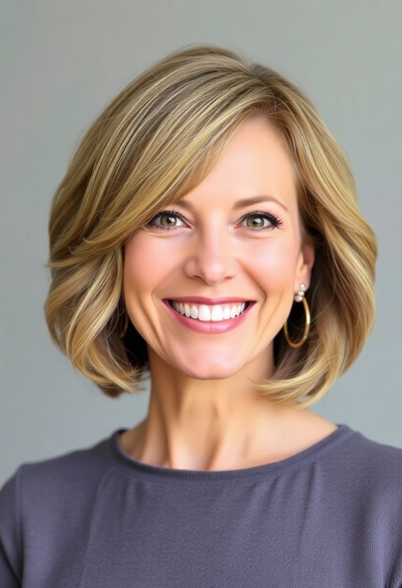 textured bob with waves