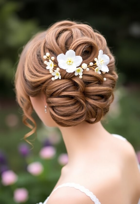 timeless vintage curly chignon
