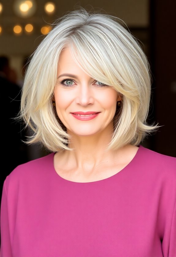 tousled bob with texture