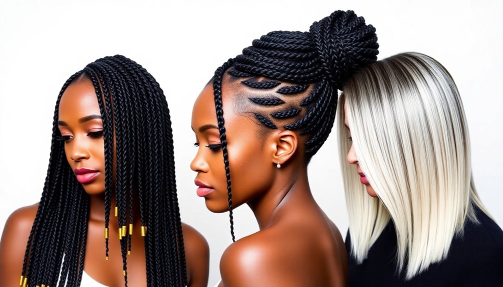 trending micro braids styles