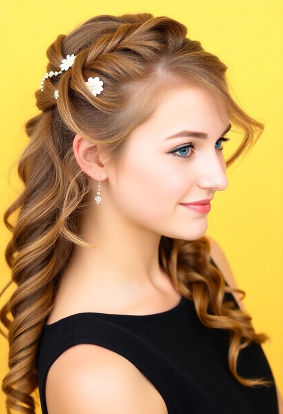 twisted half up hairstyle tutorial