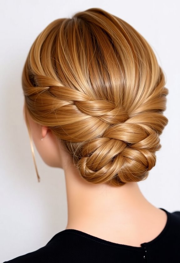 twisted rope braid chignon