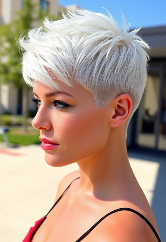 ultra short pixie hairstyle comfort