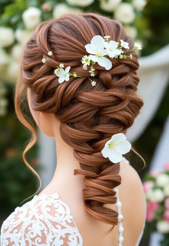 vintage bohemian wedding updos